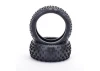 Schumacher Stagger Rib 1:8 Buggy Tyres - Silver - 1 Pair
