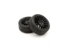 Kyosho 1:10 Fazer FZ02 Pre-Glued 15 Spokes Black Medium Tyres (2)