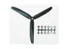 GWS Scale Prop 9X5 3-Blade Black Opp/Rotation