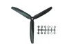 GWS Scale Prop 9X5 3-Blade Black Opp/Rotation