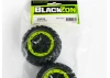 Blackzon Slayer Wheels and Tyres (Black/Green) (2)