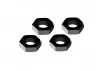 ARAC9763 ARRMA Wheel Nut Aluminium 17mm Black (4)