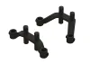 Arrma ARAC3497 Body Mount Set Rear Typhon 4X4