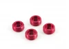 ARAC9920 Arrma Aluminium Front Hub Nut (Red) (4Pc)