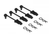 ARAC3445 Arrma Body Clip Retainers 1:10 Scale (Black, 4Pcs)