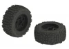 ARAC8795 Arrma DBoots Back Flip MT 6S Tire Set Glued on 17mm Hex Black Wheels - 1 Pair