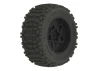 ARAC8795 Arrma DBoots Back Flip MT 6S Tire Set Glued on 17mm Hex Black Wheels - 1 Pair