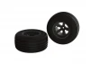 ARAC9624 Arrma Dirt Runner ST Front Tire Set - Glued on Black SC 12mm Hex Wheels (2)