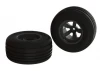 ARAC9624 Arrma Dirt Runner ST Front Tire Set - Glued on Black SC 12mm Hex Wheels (2)