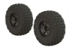 ARAC9631 Arrma DBoots Fortress SC Tyres - Pre Glued on Black Chrome 14mm Hex Wheel (2)