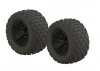 ARAC9632 Arrma DBoots Fortress MT Tyres Pre Glued on 2.8 14mm Hex Black Wheels (2)