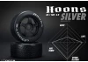 DBoots Hoons 42/100 2.9 Silver Belted Tyres on 5-Spoke 17mm Hex Wheels (2)