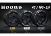 DBoots Hoons 42/100 2.9 Silver Belted Tyres on 5-Spoke 17mm Hex Wheels (2)