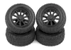 Associated SC28 Wheels + Tyres Mounted