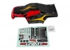 Team Associated Rival MT10 V2 Painted Bodyshell Red/Yellow