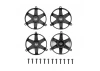 Team Associated DC10 FT Adj. Wheel Face Plate - Black (4)