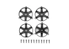 Team Associated DC10 FT Adj. Wheel Face Plate - Black (4)