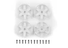 Team Associated DC10 FT Adj. Wheel Face Plate - White (4)