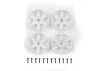 Team Associated DC10 FT Adj. Wheel Face Plate - White (4)