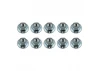 Team Associated M4 Serrated Wheel Nuts - Silver Steel