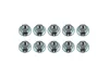 Team Associated M4 Serrated Wheel Nuts - Silver Steel