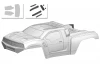 Corally Polycarbonate Body Punisher Xd Clear/Cut + Decals