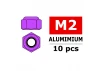 Corally Aluminium Nylsto P Nut M2 Purple 10 Pcs