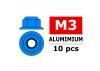 Corally Aluminium Nylsto P Nut M3 Flanged Blue 10 P