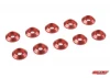 Corally Aluminium Washer For M3 Fh Screws Od=8mm Red 10Pcs