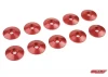 Corally Aluminium Washer For M4 Flat Head Screws Od=10mm Red (10Pcs)