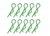 Corally Body Clips - 45 Bent - Small - Green - 10 PC