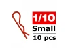 Corally Body Clips - 45 Bent - Small - Red - 10 Pcs
