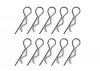 Corally Body Clips - 45 Bent - Small - Black - 10 PC