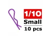Corally Body Clips - 45 Bent - Small - Purple - 10 P