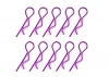 Corally Body Clips - 45 Bent - Small - Purple - 10 P