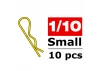Corally Body Clips - 45 Bent - Small - Gold - 10 Pcs
