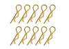 Corally Body Clips - 45 Bent - Small - Gold - 10 Pcs