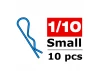 Corally Body Clips - 45 Bent - Small - Blue - 10 Pcs