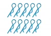 Corally Body Clips - 45 Bent - Small - Blue - 10 Pcs