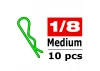 Corally Body Clips - 45 Bent - Medium - Green - 10 P