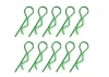 Corally Body Clips - 45 Bent - Medium - Green - 10 P