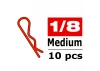 Corally Body Clips - 45 Bent - Medium - Red - 10 Pcs