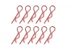 Corally Body Clips - 45 Bent - Medium - Red - 10 Pcs