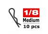 Corally Body Clips - 45 Bent - Medium - Black - 10 P
