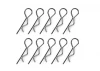 Corally Body Clips - 45 Bent - Medium - Black - 10 P