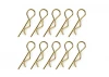 Corally Body Clips - 45 Bent - Medium - Gold - 10 PC