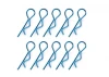 Corally Body Clips - 45 Bent - Medium - Blue - 10 PC