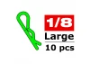 Corally Body Clips - 45 Bent - Large - Green - 10 PC