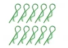 Corally Body Clips - 45 Bent - Large - Green - 10 PC