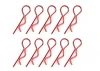 Corally Body Clips - 45 Bent - Large - Red - 10 Pcs